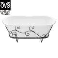 Factory Price Simple Design Soaking Bathtub Black Frame Freestanding Bathtub